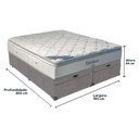 Ver imagem 5 de Cama Box com Baú King e Colchão Freedom Ortobom D33 Cinza