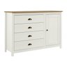 Cômoda Sapateira Topázio 4 Gavetas e 1 Porta Branco/freijó Madeira Pinus - Finestra - 2