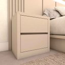 Ver imagem 2 de Cabeceira Queen 3,00m e 2 Mesas C/ 2 Gavetas Mdf sob Medida Cor:titânio