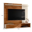 Ver imagem 5 de Home Suspenso Vegas 160cm Cinamomo Mel/pérola Metalizado para Tv até 65” - Mobler