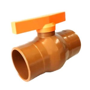 Kit 120 Registro PVC Esfera Soldável 25mm ¼ de Volta Marrom