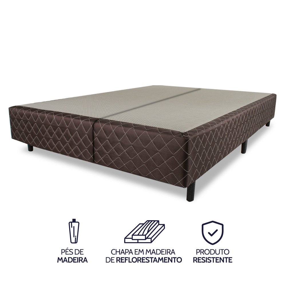 Cama Box com Colchão King Ortopédico D33 198x203cm Bf Colchões - 7