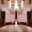 Ver imagem 6 de Kit 2 Poltronas Composê Heloisa Couro Marrom Veludo Rosa