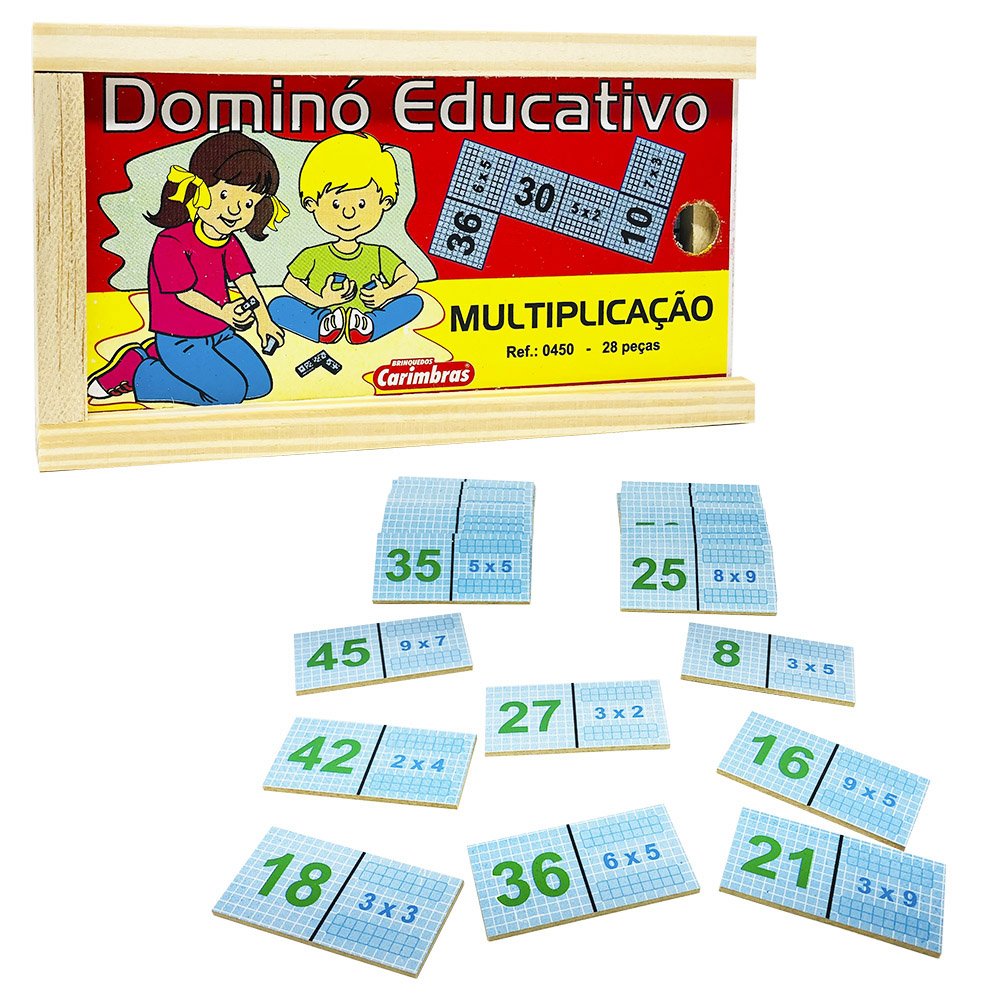 Jogo De Dominó Infantil Formas Geométricas Educativo 28 Pçs