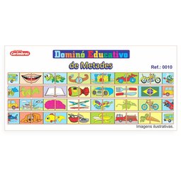 Jogo Educativo e Pedagógico Infantil Dominó de Metades 0010 - 5