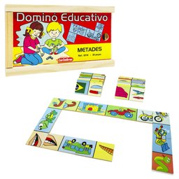 Jogo Educativo e Pedagógico Infantil Dominó de Metades 0010 - 1
