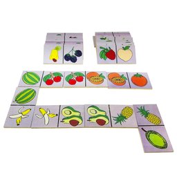Jogo Educativo Pedagógico Infantil Dominó de Frutas 28 Peças - 2