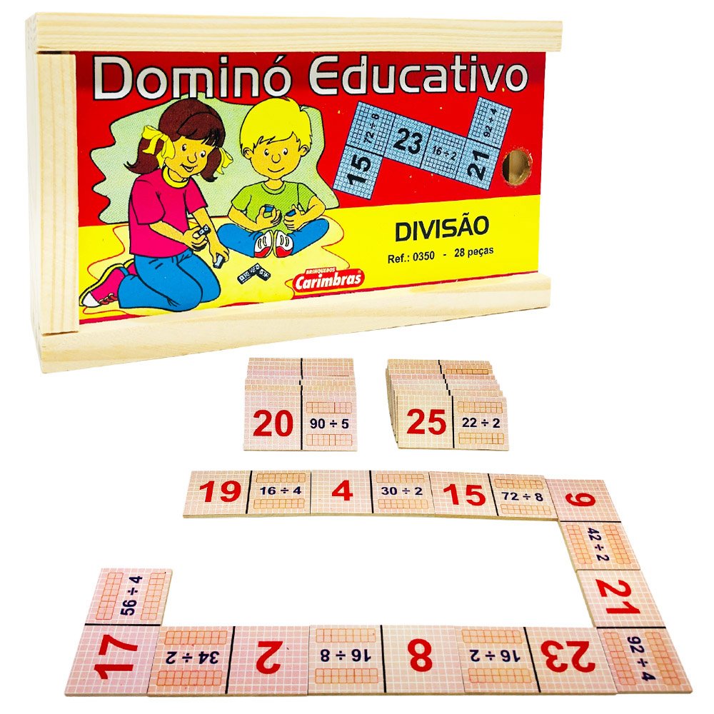 Brinquedo Educativo em Madeira Dominó da Galinha Pintadinha Jogo