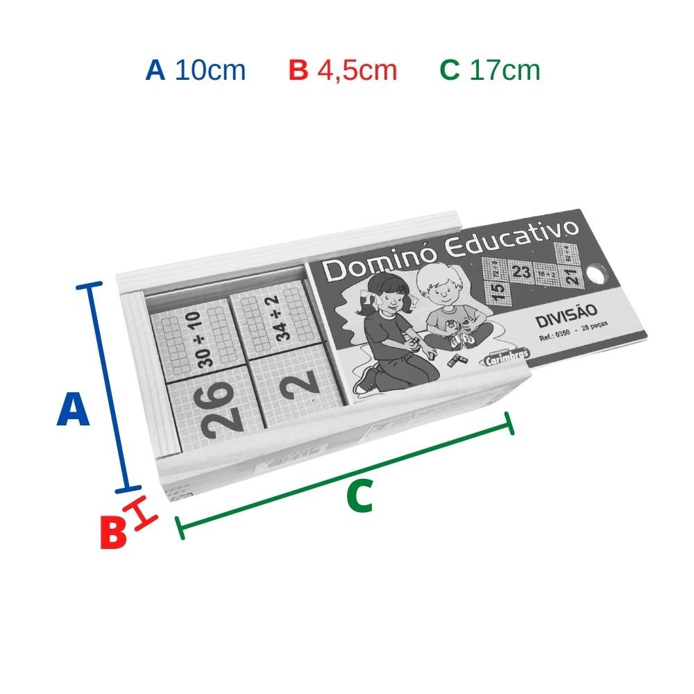 Jogo Educativo de Matemática e Pedagógico Dominó de Divisão - 6