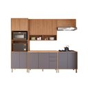 Ver imagem 2 de Módulo Cozinha Mgm Divina 5 Peças (2aéreos+2balcões+1torrequente) C5p187 Freijo-titanium-mgm