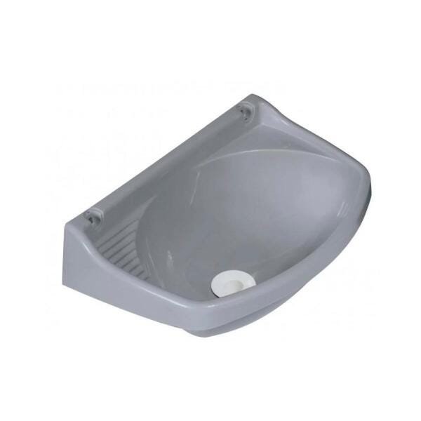 Kit 2 Lavatório Cinza Pq + 4 Assento Sanitário Soft Branco - 1
