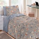 Ver imagem 3 de Edredom Buettner Solteiro Malha 100% Algodão Basic Estampado Dogs 150mx220m Cinza