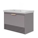 Ver imagem 2 de Gabinete para Banheiro 80cm com 1 Porta 1 Gaveta e Cuba de Embutir Maragogi