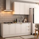 Ver imagem 1 de Cozinha Compacta Veneza 8 Portas 3 Gavetas 100% MDF Americana Branco - Panorama Móveis
