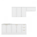 Ver imagem 7 de Cozinha Compacta Veneza 8 Portas 3 Gavetas 100% MDF Americana Branco - Panorama Móveis