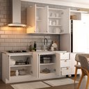 Ver imagem 2 de Cozinha Compacta Veneza 8 Portas 3 Gavetas 100% MDF Americana Branco - Panorama Móveis