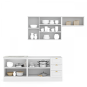 Ver imagem 6 de Cozinha Compacta Veneza 8 Portas 3 Gavetas 100% MDF Americana Branco - Panorama Móveis