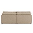 Ver imagem 7 de Sofá Cama Retrátil para Sala de Estar 4 Lugares 230cm Chicago Linho Bege - Nexta Casa