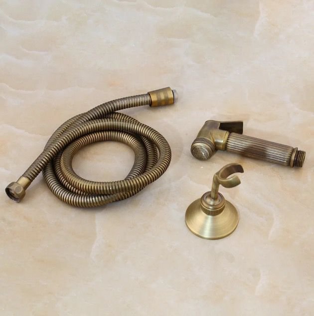 Ducha Higiênica Vintage Retrô Bronze Antigo - 4
