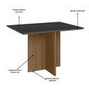 Ver imagem 6 de Kit Mesa de Jantar Helo com Vidro 120x90 com 4 Cadeiras Josi Carvalho/grafite/preto/fendi