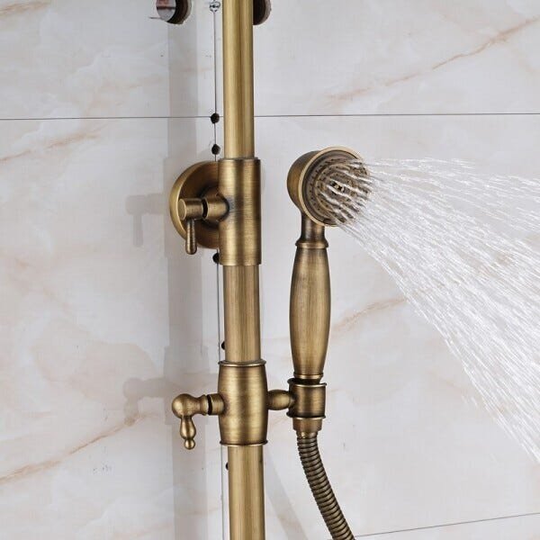 Chuveiro Ducha Misturador Banheira Vintage Bronze Q/F - 1