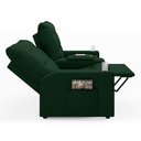 Ver imagem 4 de Poltrona Reclinável para Cinema Parma 2 Lugares Baú Usb Veludo Fh1 - D'rossi Cor Verde
