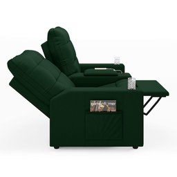 Poltrona Reclinável para Cinema Parma 2 Lugares Baú Usb Veludo Fh1 - D'rossi Cor Verde - 4 Poltrona Reclinável para Cinema Parma 2 Lugares Baú Usb Veludo Fh1 - D'rossi Cor Verde - 4
