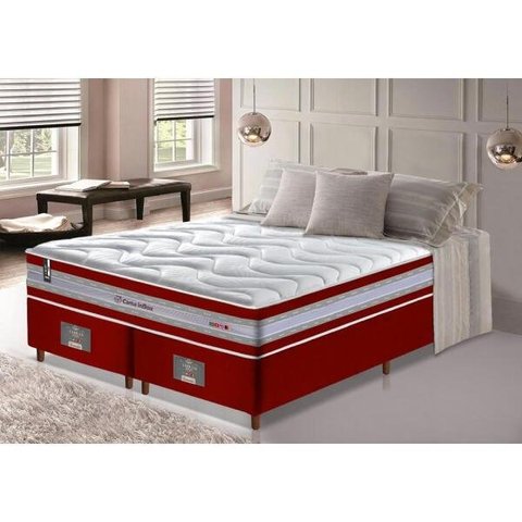 Cama Box Queen + Colchão de Molas Ensacadas D33 Cama Inbox Select Firme 158x198x71
