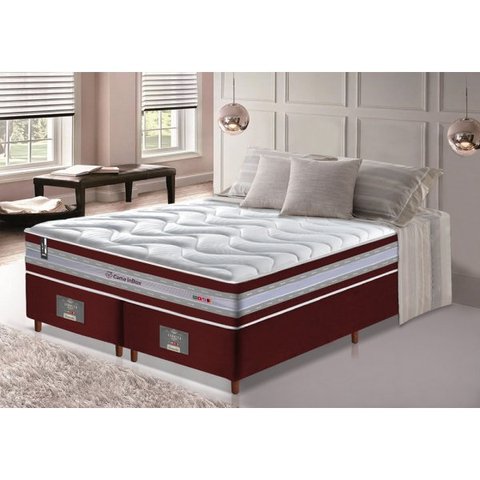 Cama Box Queen + Colchão de Molas Ensacadas D33 Cama Inbox Select Firme 158x198x71