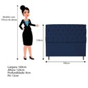 Ver imagem 4 de Kit Cabeceira Calçadeira Liverpool 160cm Queen Azul