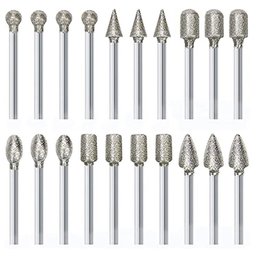 Kit 20 Pontas Diamantadas 3mm para Micro Retíficas Dremax - 1