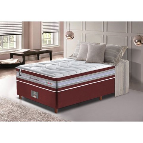 Cama Box Solteiro + Colchão de Molas Ensacadas D33 Cama Inbox Select Firme 88x188x71