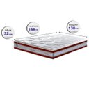 Ver imagem 2 de Colchão Casal de Molas Ensacadas D33 Cama Inbox Select Firme 138x188x32 Vermelho