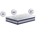 Ver imagem 2 de Colchão Solteiro de Molas Ensacadas D33 Cama Inbox Select Firme 88x188x32 Azul