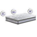 Ver imagem 2 de Colchão Solteiro de Molas Ensacadas D33 Cama Inbox Select Firme 88x188x32 Cinza