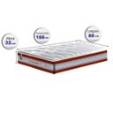 Ver imagem 2 de Colchão Solteiro de Molas Ensacadas D33 Cama Inbox Select Firme 88x188x32 Vermelho