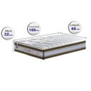 Ver imagem 2 de Colchão Solteiro de Molas Ensacadas D33 Cama Inbox Select Firme 88x188x32 Café