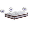 Ver imagem 2 de Colchão Solteiro de Molas Ensacadas D33 Cama Inbox Select Firme 88x188x32 Vinho