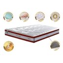 Ver imagem 3 de Colchão Queen de Molas Ensacadas D33 Cama Inbox Select Firme 158x198x32 Vermelho