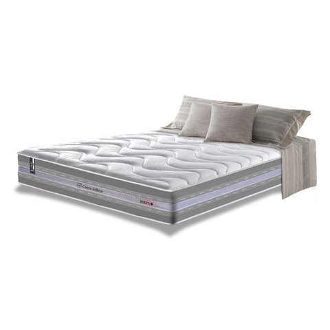 Colchão Queen de Molas Ensacadas D33 Cama Inbox Select Firme 158x198x32 Cinza