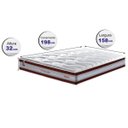 Ver imagem 2 de Colchão Queen de Molas Ensacadas D33 Cama Inbox Select Firme 158x198x32 Vinho