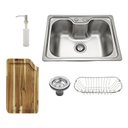 Ver imagem 1 de Cuba Cozinha Luxo Gourmet Inox Com Acessórios e Tábua De Corte