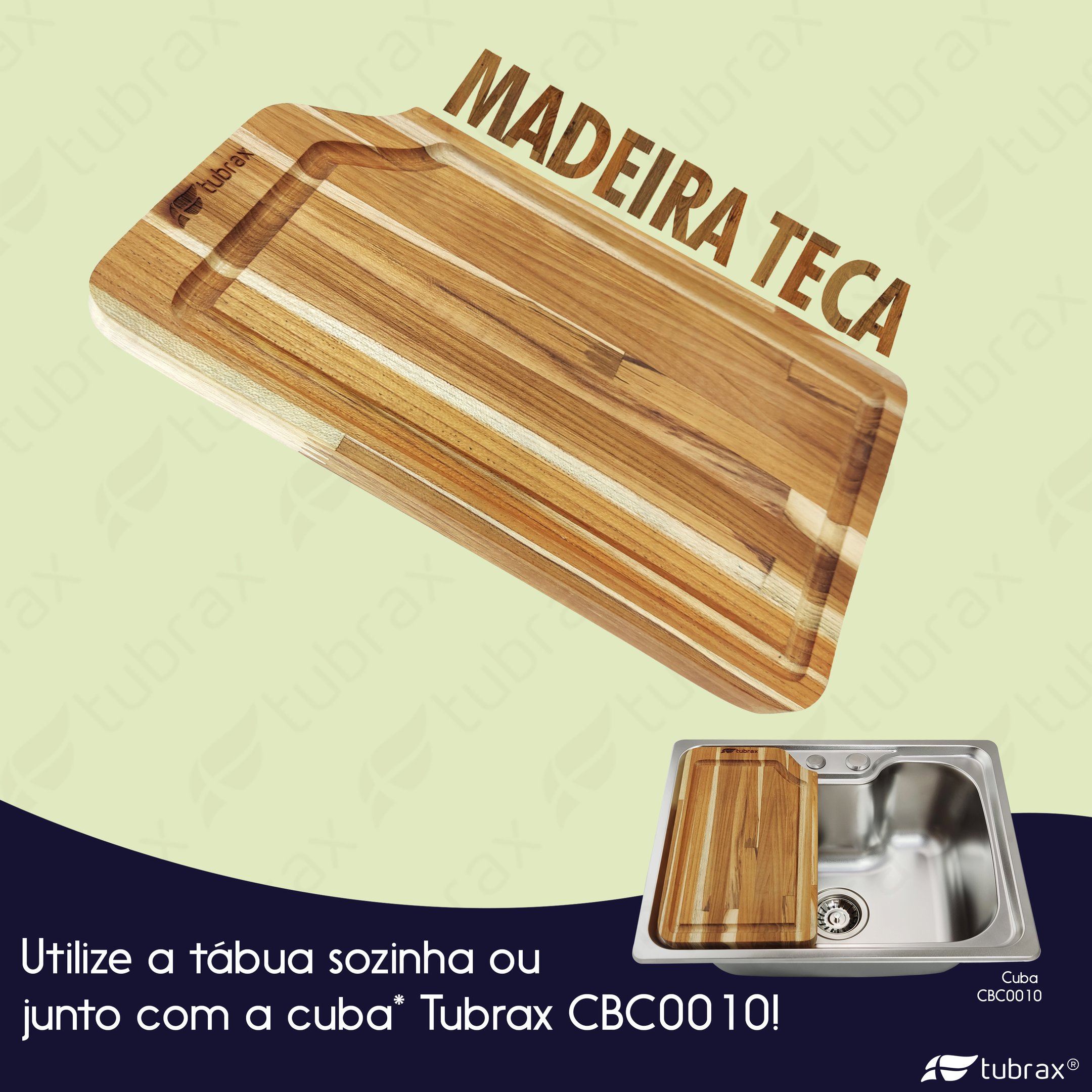 Cuba Cozinha Luxo Gourmet Inox Com Acessórios CBC0010 + Tábua De Corte MAC0007 Tubrax - 3