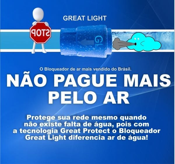 Kit 5 Bloqueador De Ar Hidrômetro, Redutor De Conta D'água Great Light - 5