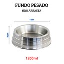 Ver imagem 3 de Kit 2 Comedouro Bebedouro Médio Alumínio Pesado 1200ml Jjb