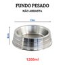 Kit 2 Comedouro Bebedouro Médio Alumínio Pesado 1200ml Jjb - 3