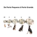 Ver imagem 5 de Kit 2 Comedouro Bebedouro Médio Alumínio Pesado 1200ml Jjb