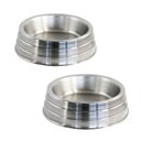 Ver imagem 1 de Kit 2 Comedouro Bebedouro Médio Alumínio Pesado 1200ml Jjb