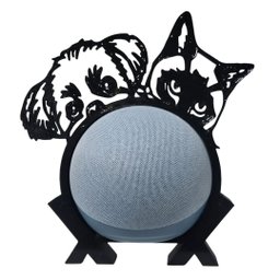 Suporte de Alexa para Echo Dot 4 e Dot 5 "shih Tzu e Gato" - 1