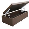 Cama Box Baú Solteirão King 0,96 X 2,03 X 0,40 Premium Corino Marrom - 1
